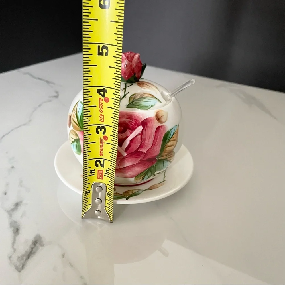 Vintage Rose Jam Jar by Lefton
